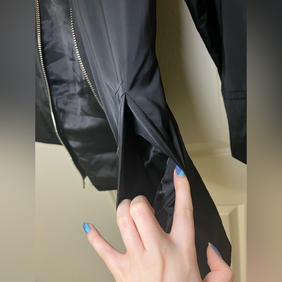 MASSIMO DUTTI Black Lightweight Dress Zip Jacket Size S-NWT - Picture 12 of 14